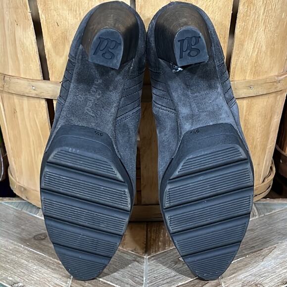 Paul Green Gray Suede Platform Chunky Heel Slip-On Ankle Booties Womens 8 UK 5.5 - Picture 10 of 12